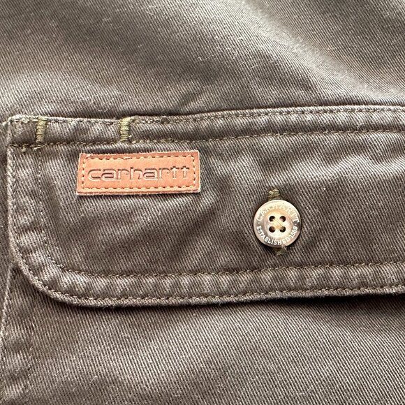 Carhartt Men’s Work Shirt Olive Green Cotton Button-Down XL (Fall 2012) - Picture 5 of 8